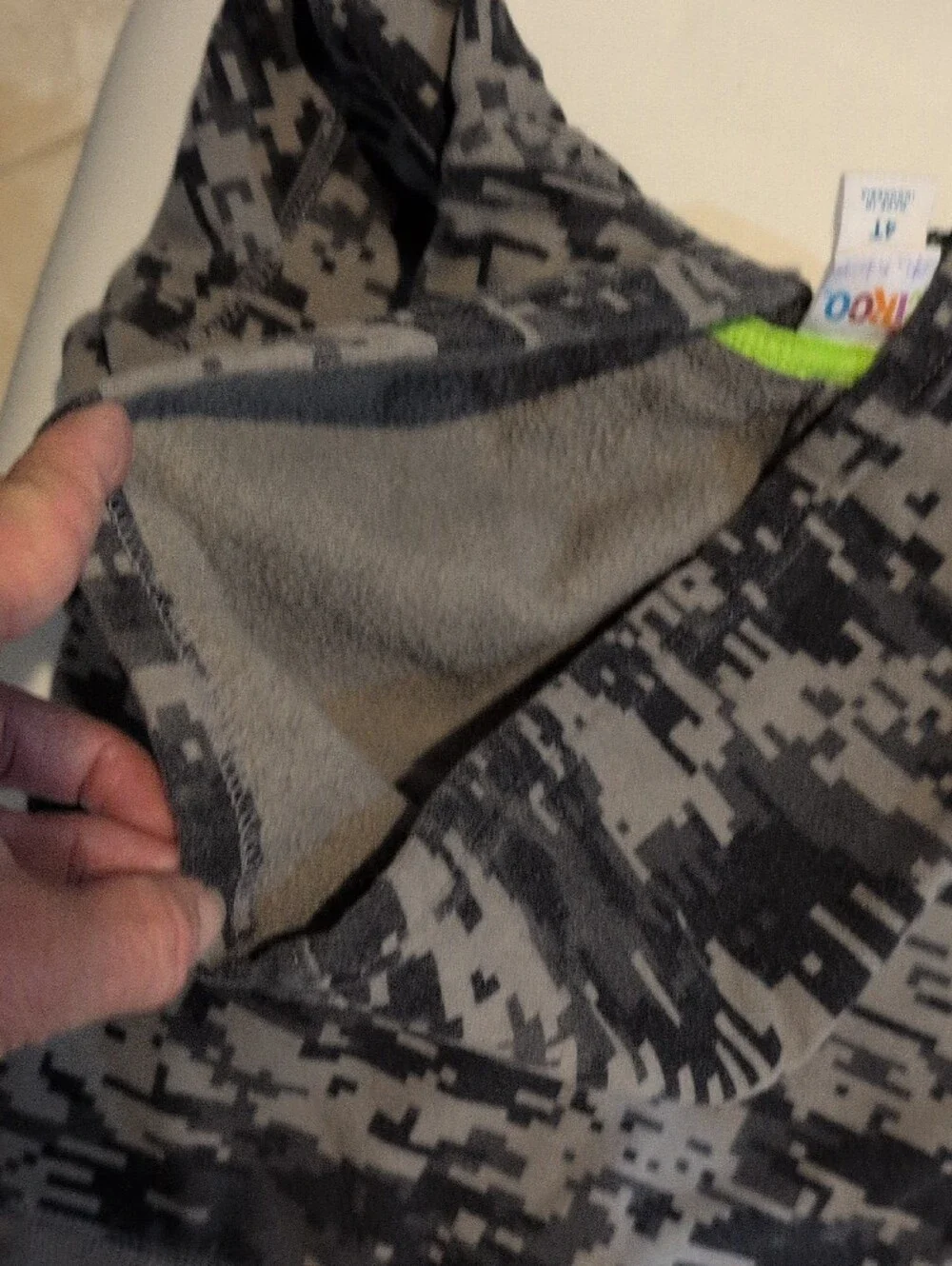 Carter's Black and Gray Digital Camo Zip Hoodie